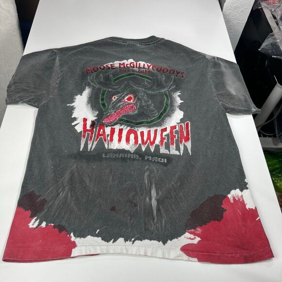 VTG Moose McGillycuddy’s T-Shirt Halloween Frite Nite 96 Men’s L Single Stitch - Picture 9 of 16